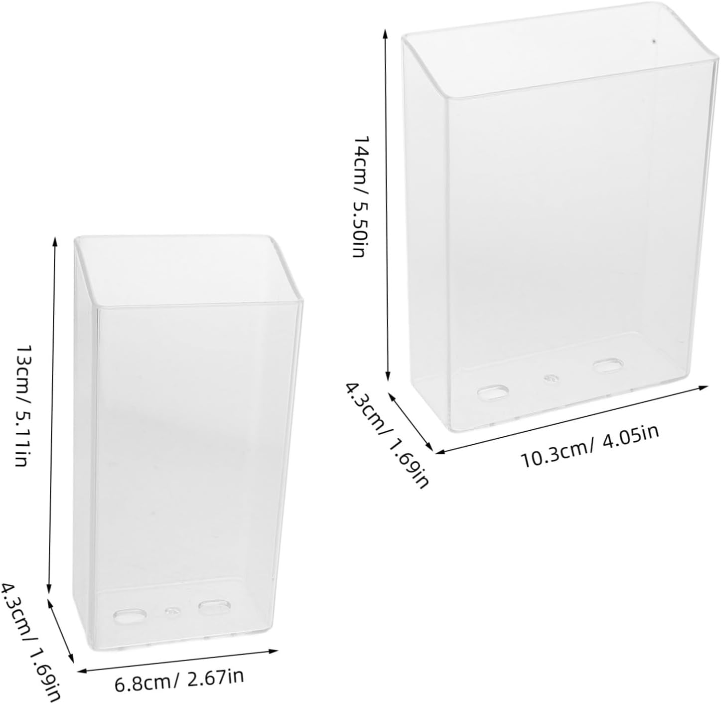 Cabilock 2pcs Wall Mount Toothbrush Holder Set