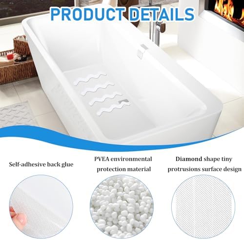 RETON 54 PCS Anti-Slip Shower Mat Stickers