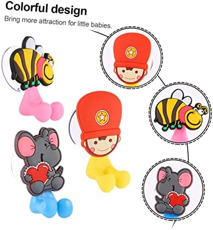 HOLIDYOYO 3Pcs Dinosaur Toothbrush Holder Suction Wall Hangers for Bathroom