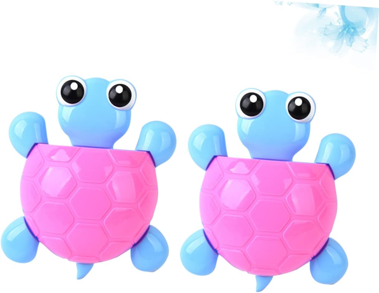 HOOTNEE 2Pcs Suction Cup Turtle Toothbrush Holder