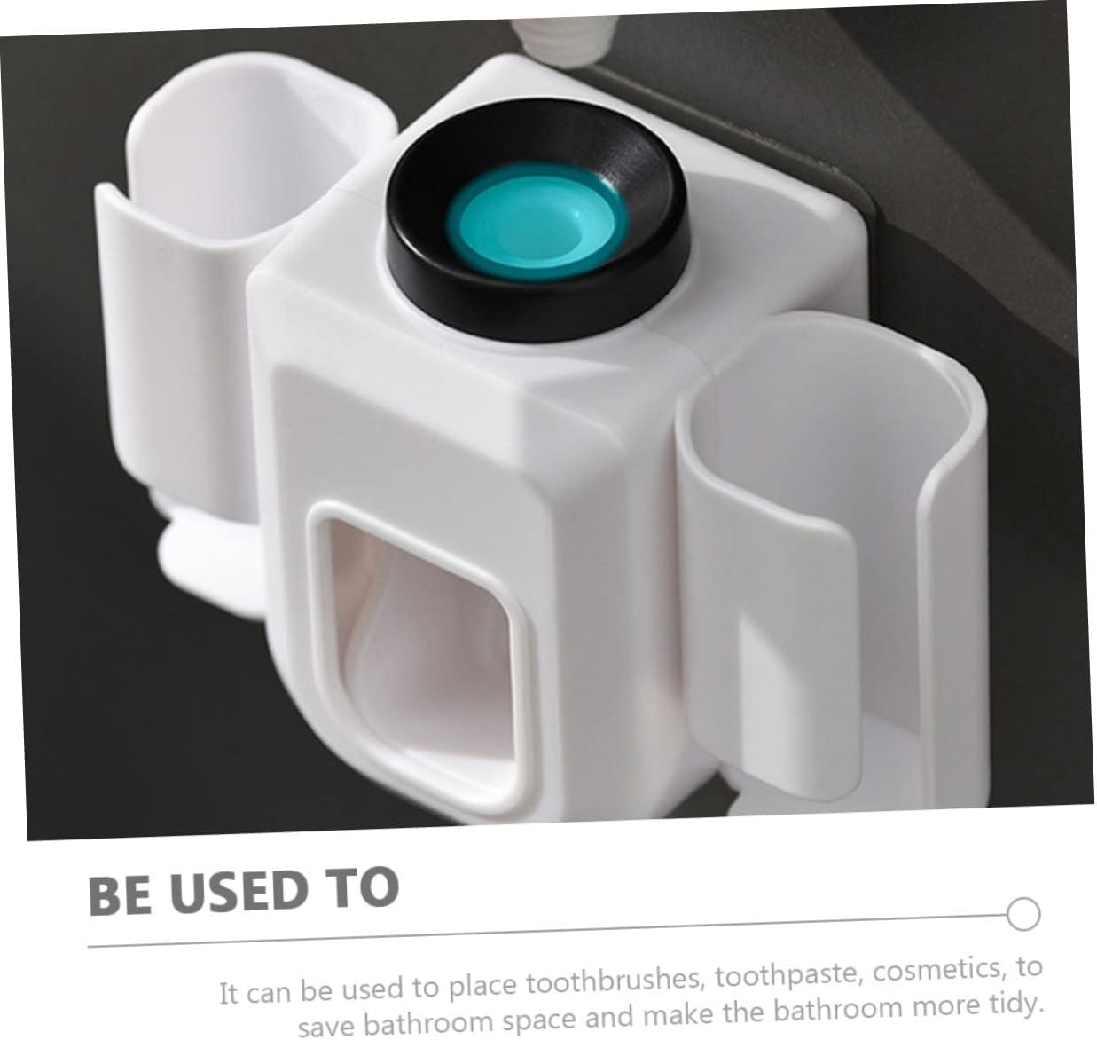 Unomor Wall Mount Toothbrush Holder with Toothpaste Dispenser