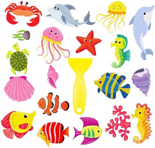 Non-Slip Bathtub Stickers with Ocean Themes