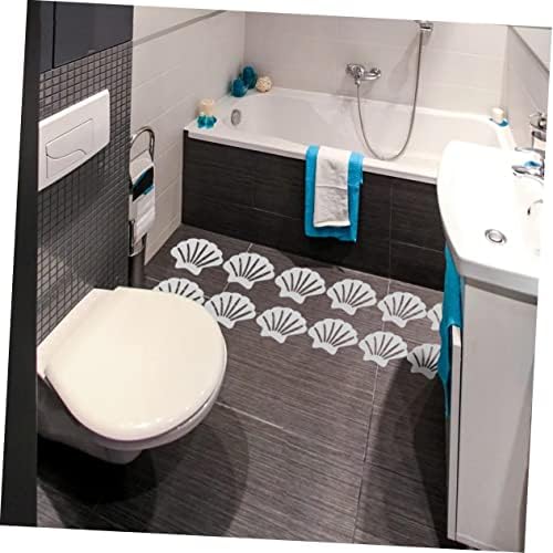 HAKIDZEL 2 Sets Non Slip Bathtub Stickers with Shell Flower Designs