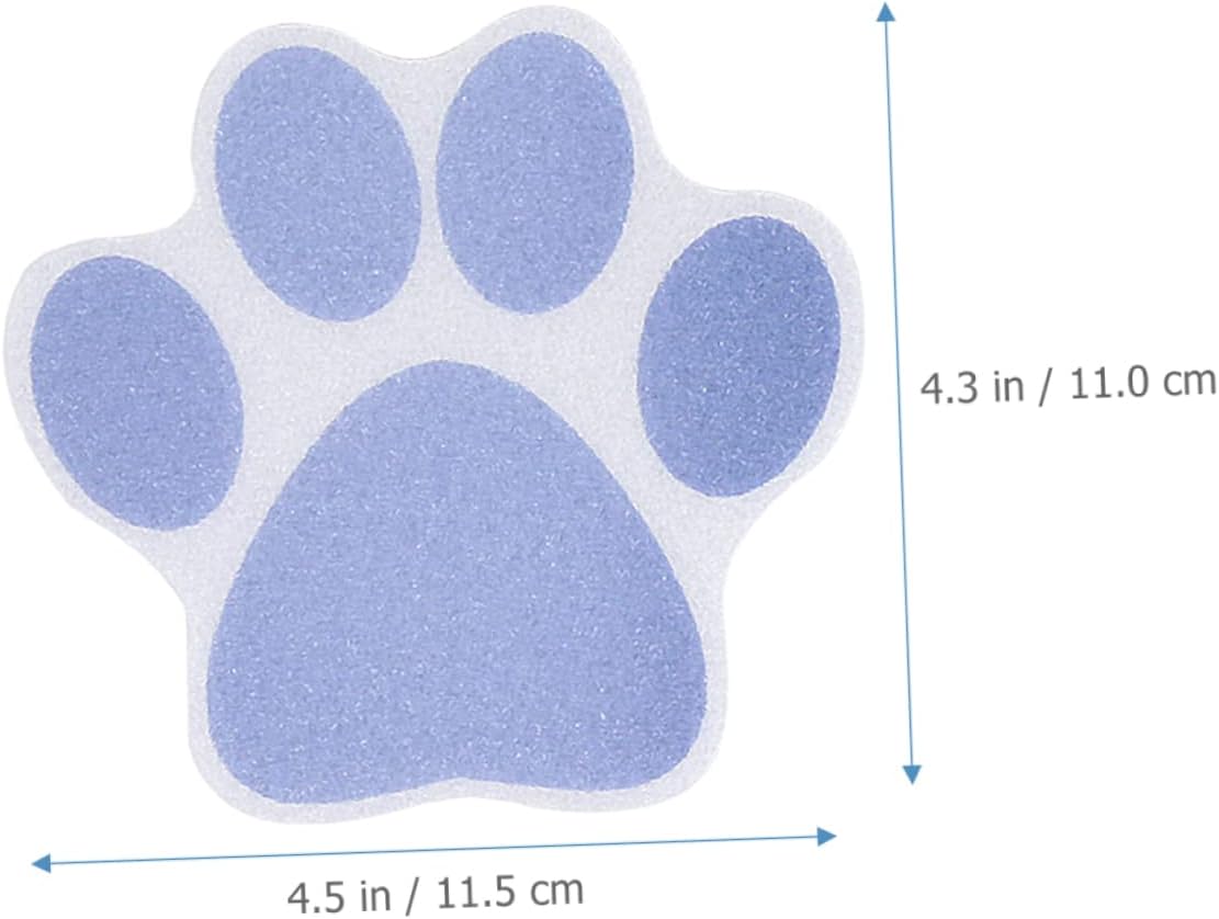 KONTONTY 10pcs Non-Slip Dog Paw Print Stickers for Bathtub and Shower