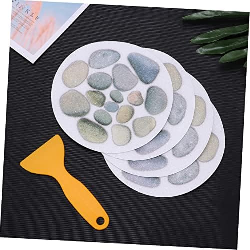 PRETYZOOM 4Pcs Bathroom Non-Slip Stickers with Scraper