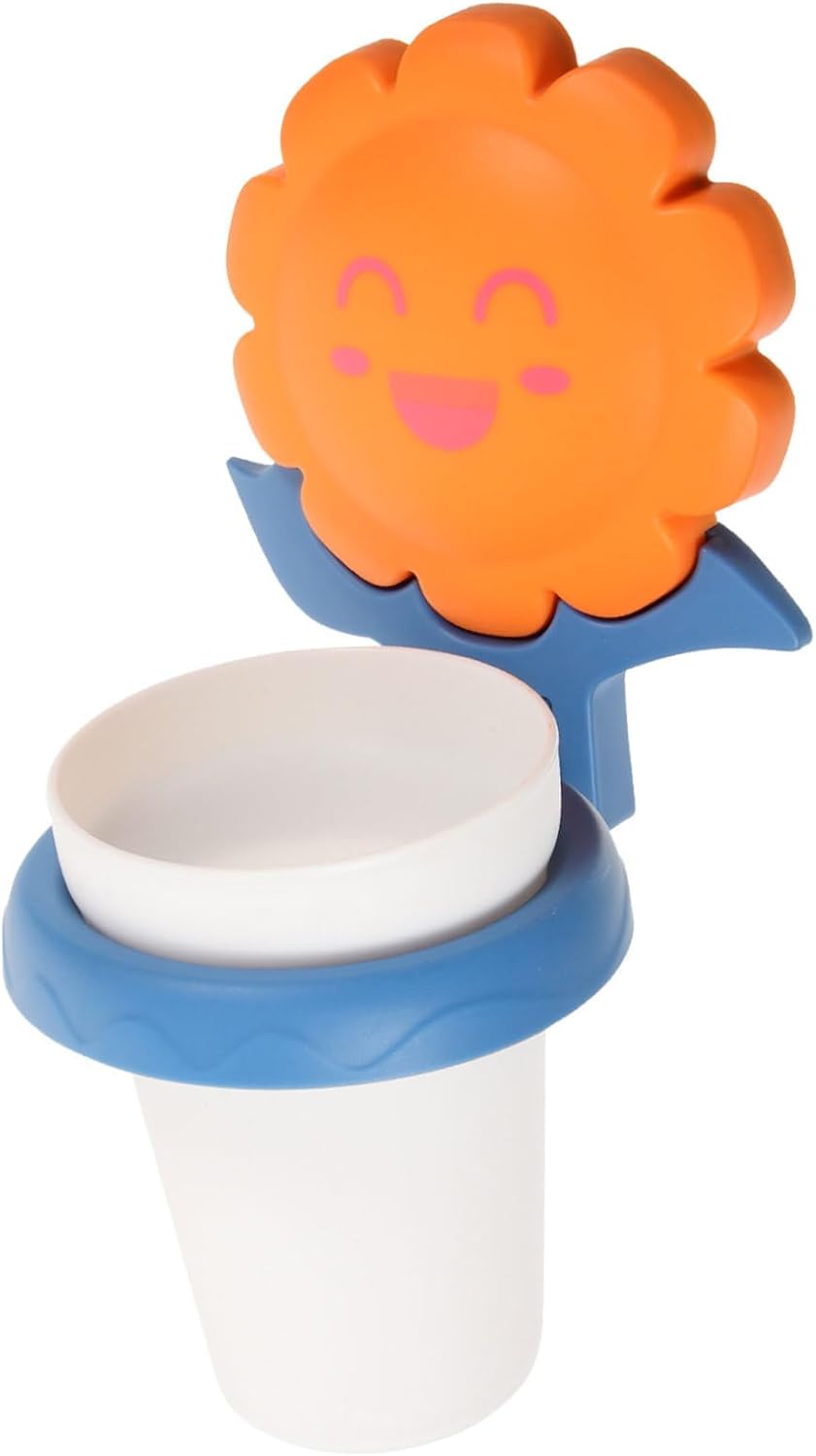 Healeved Cartoon Toothbrush Holder with Cup Wall Mounted Bathroom Storage