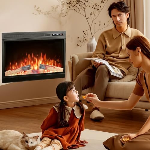Xbeauty 36 Inch Electric Fireplace Insert with Remote Control 1