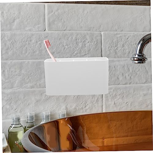 Happyyami White Toothbrush Holder Storage Box