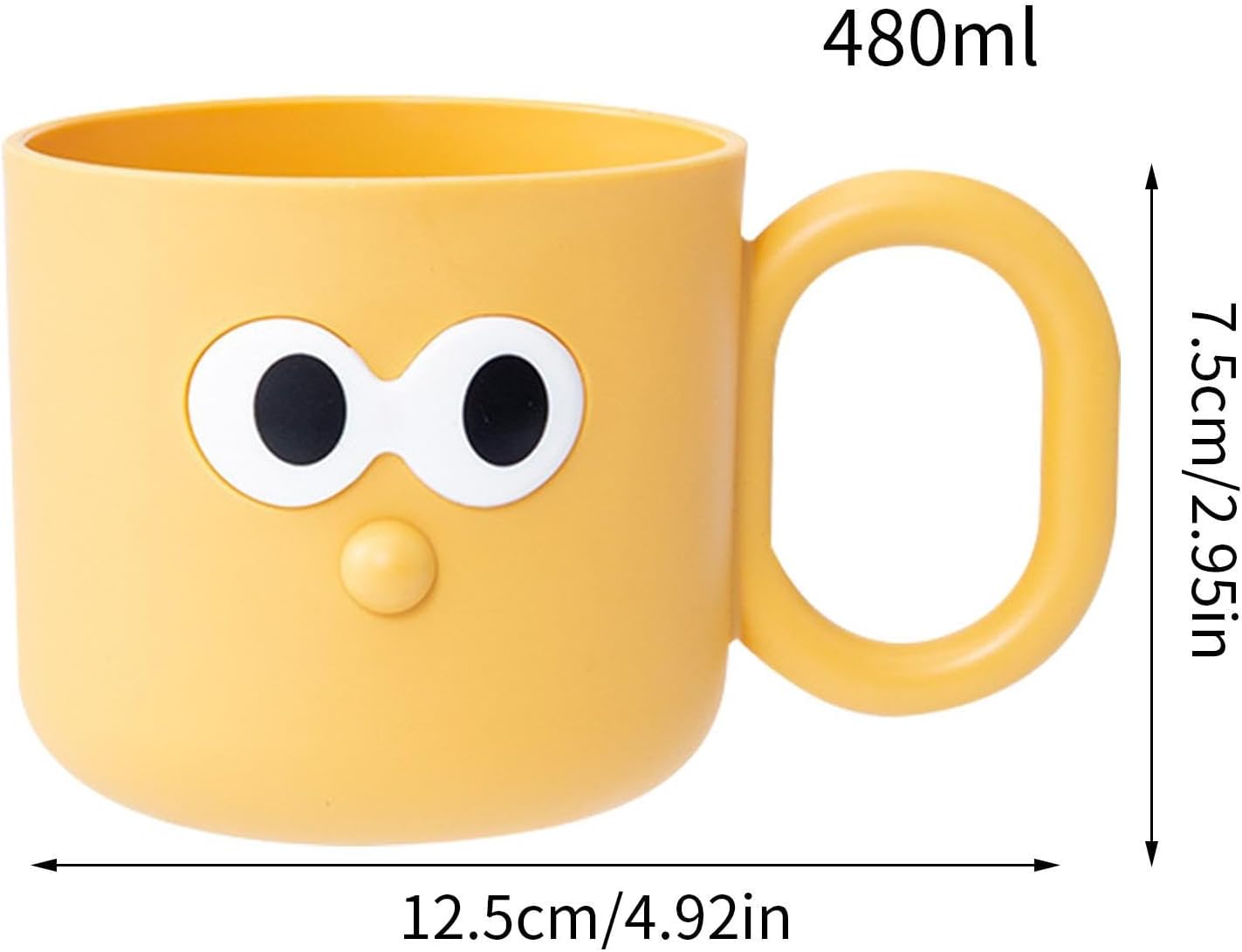 Kids Toothbrush Rinse Cup - Cute Cartoon Design Unbreakable Reusable