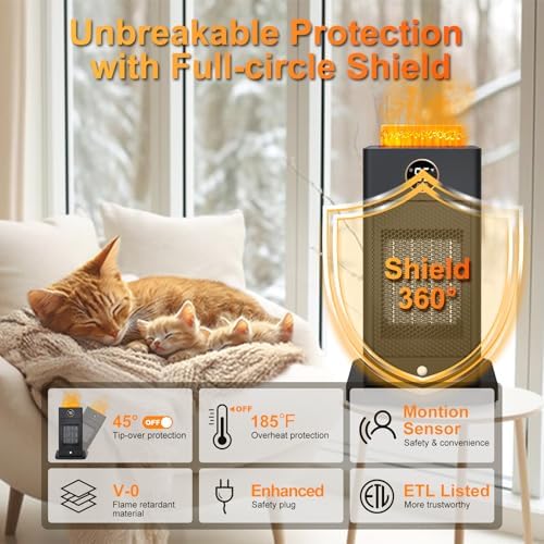 Beautyfan Space Heater with Humidifier and 3D Flame Effect 1