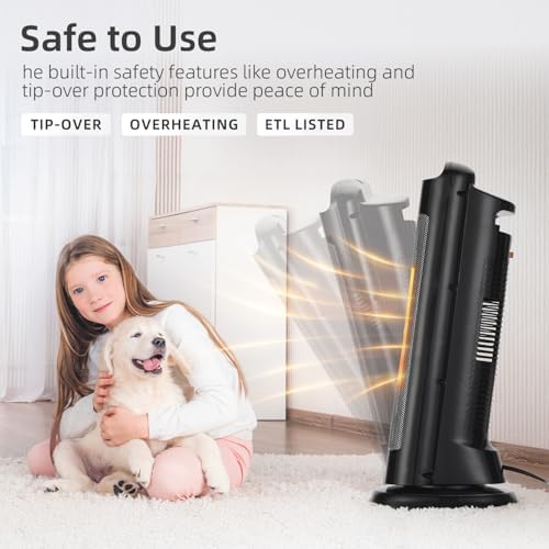Uthfy 1500W Electric Space Heater with Remote 1