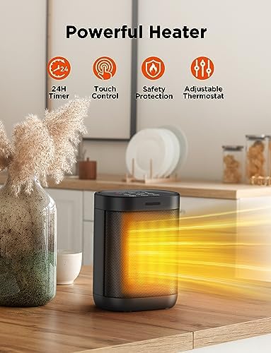 Chikit 1500W Electric Space Heater with 2S Fast Heating