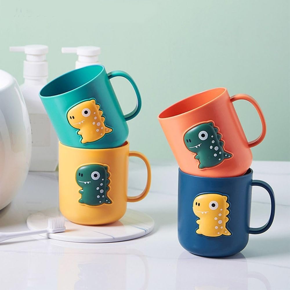 Cute Dinosaur Toothbrush Cup Holder Blue