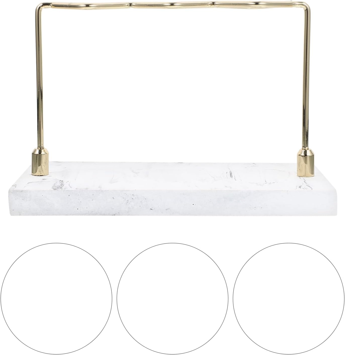 SOLUSTRE Marble Toothbrush Holder Makeup Brush Stand
