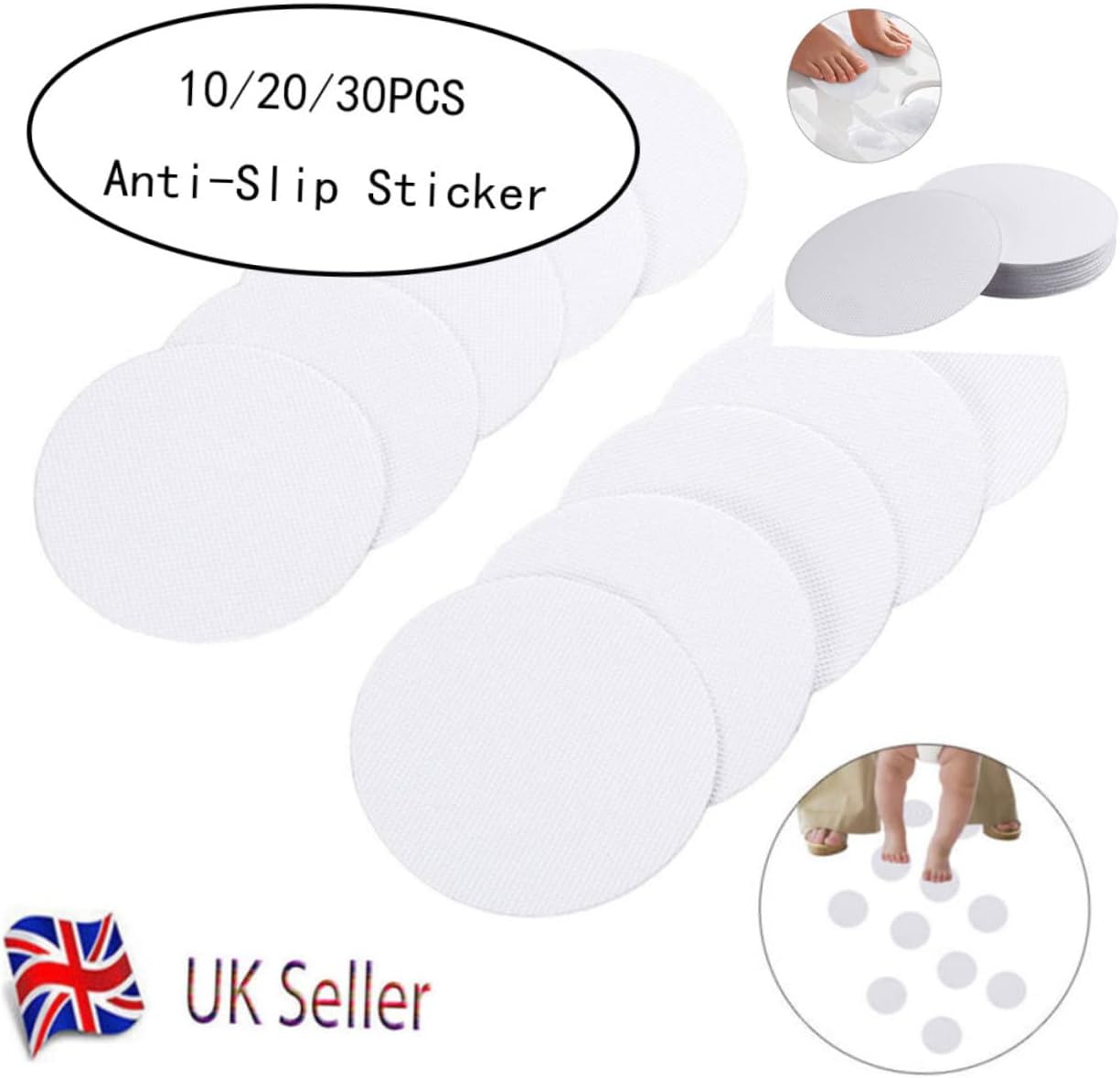 Anneome Non Slip Bathtub Decals 10x4 Peva Stickers for Elderly Disabled