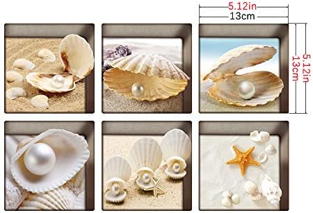 AILEGOU 3D Non-Slip Bathtub Stickers 6 Pieces