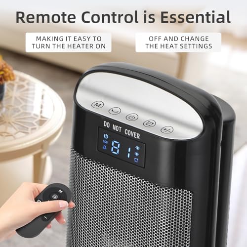 Uthfy 1500W Electric Space Heater with Remote 1