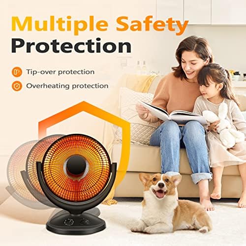 Antarctic Star 800W Electric Space Heater with 65 Oscillation