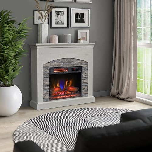 Duraflame Wall Mantel Electric Fireplace Fairfax Oak