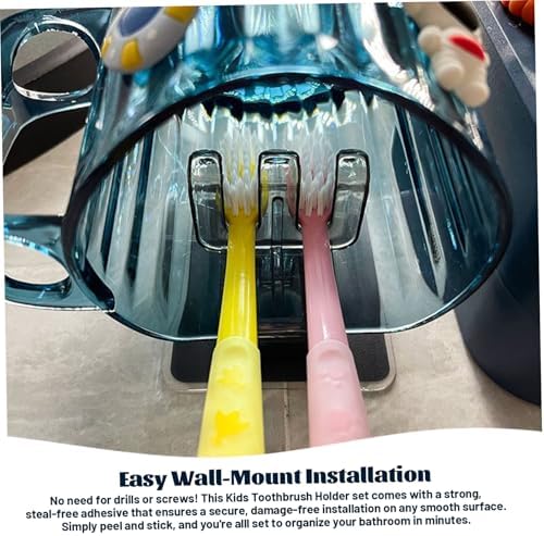 Meyrwoy Wall Toothbrush Holder with Cosmonaut Theme