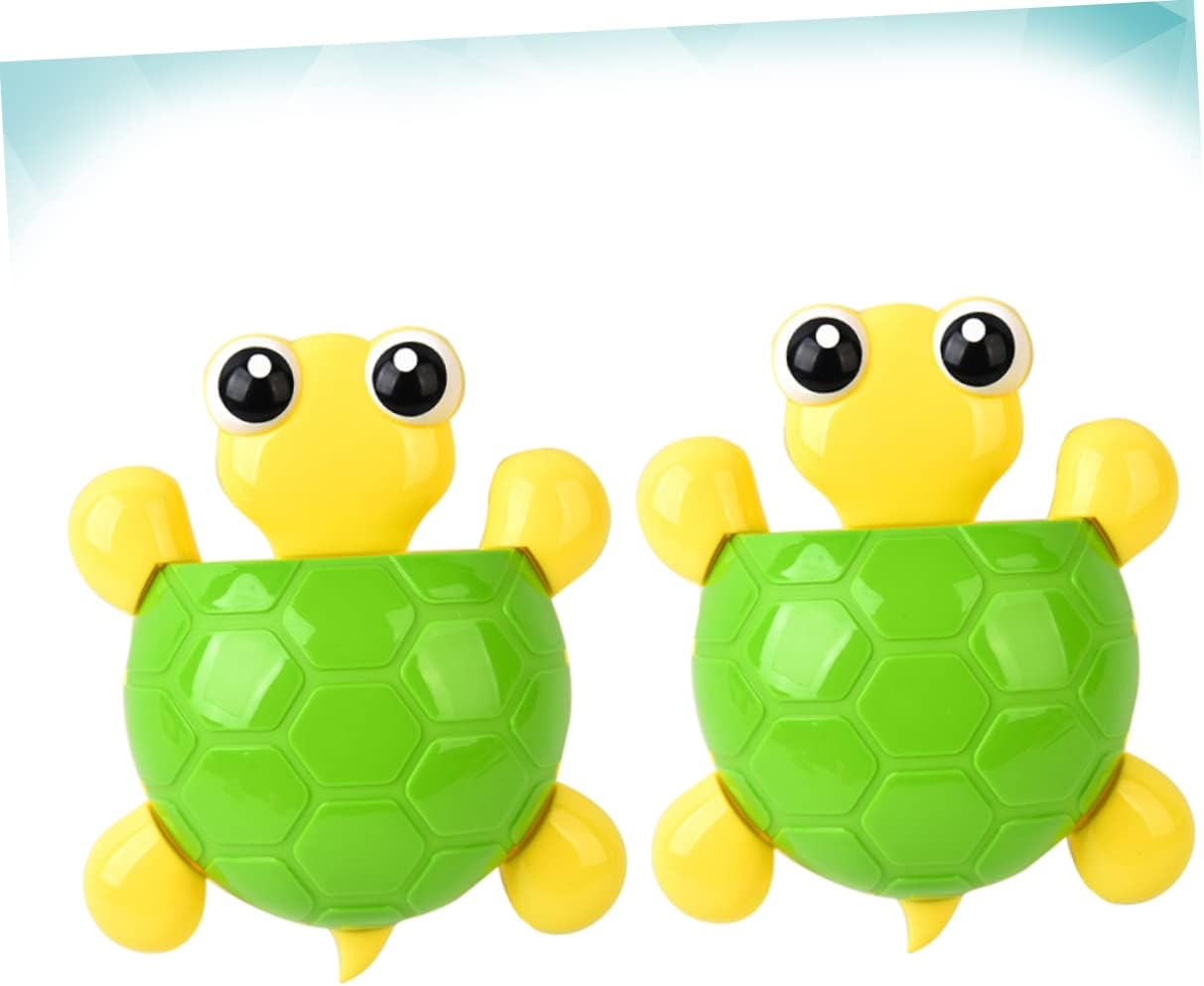VALICLUD 2Pcs Turtle Suction Cup Toothbrush Holder