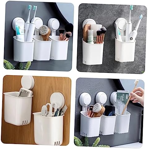 Holibanna Suction Cup Wall Mount Toothbrush Holder
