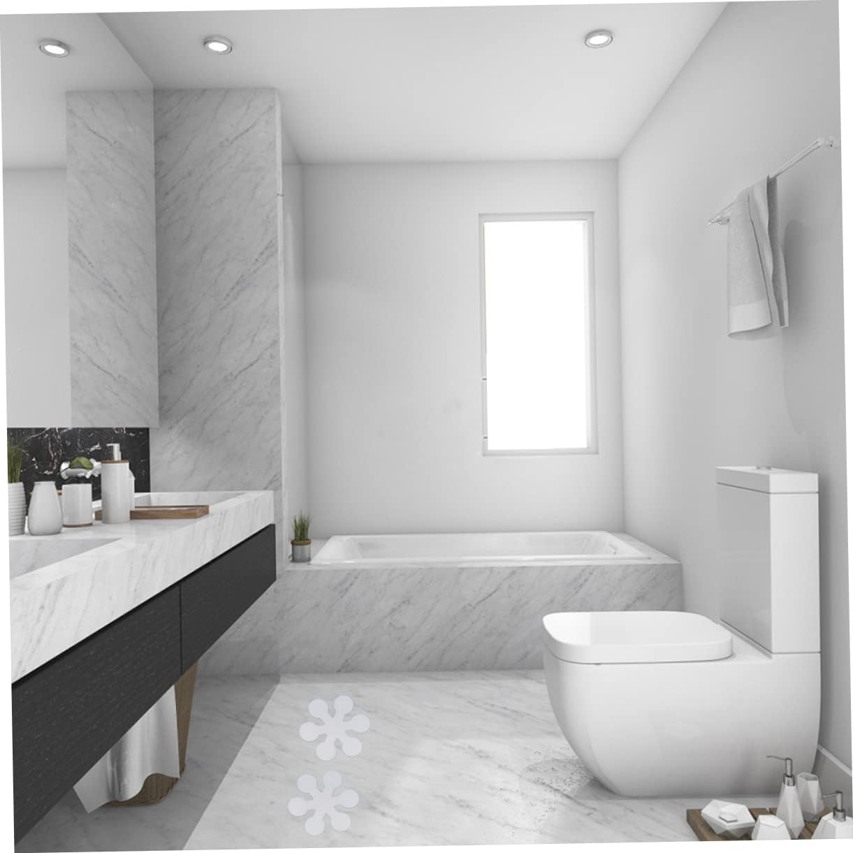 LIFKOME Snowflake Anti-Slip Bath Sticker 20 Pcs