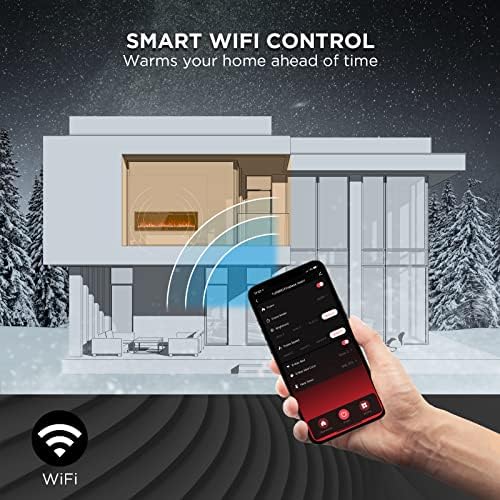 TURBRO 60 Smart WiFi Fireplace with Sound and Flames