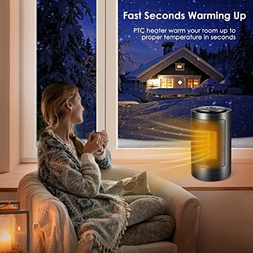 Katouigb Fane Brivennor Electric Space Heater 750W Black