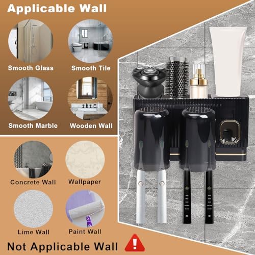 Tefola Toothbrush Bracket with Toothpaste Dispenser