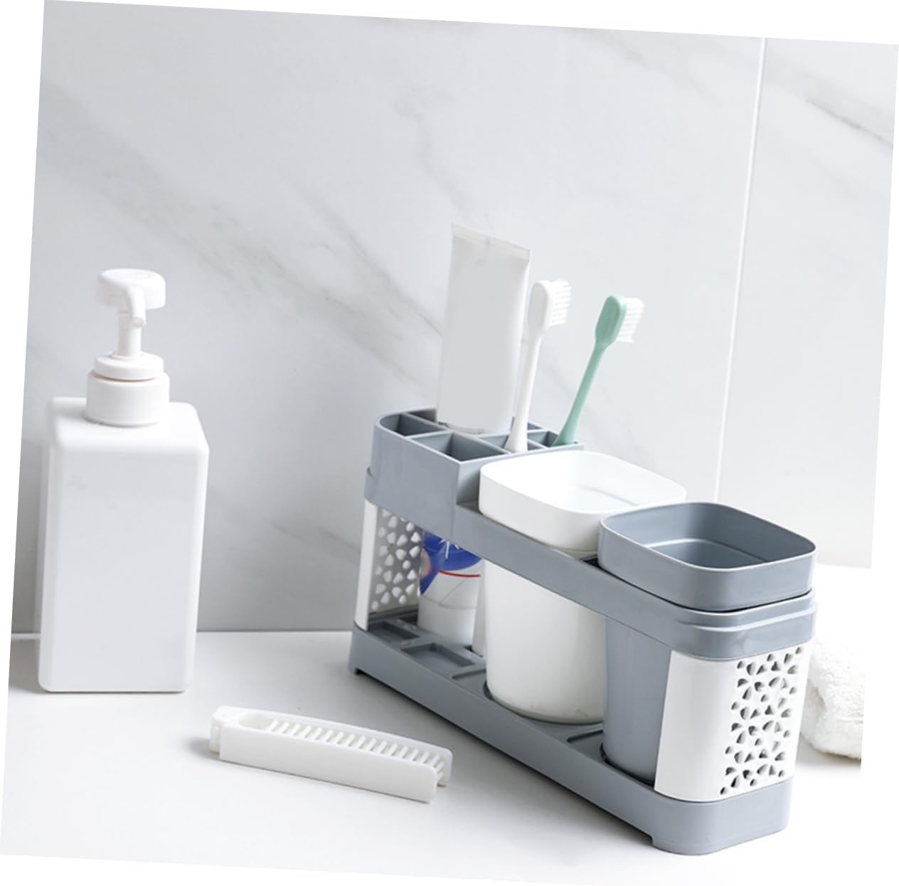 Luxshiny Toothbrush and Toothpaste Storage Holder