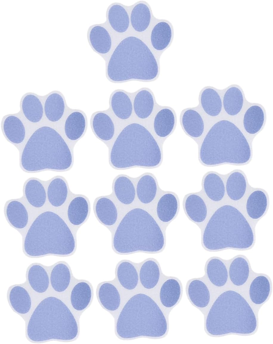 10Pcs Dog Paw Bathtub Decals Non-Slip Stickers
