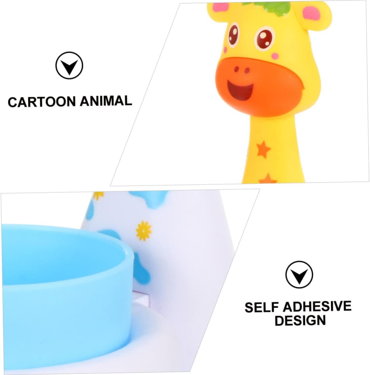 ABOOFAN Cartoon Animal Toothbrush Holder Wall Mount Organizer