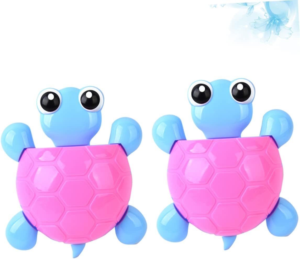 VOSAREA 2Pcs Suction Cup Toothbrush Holder Bathroom Organizer Cute Design
