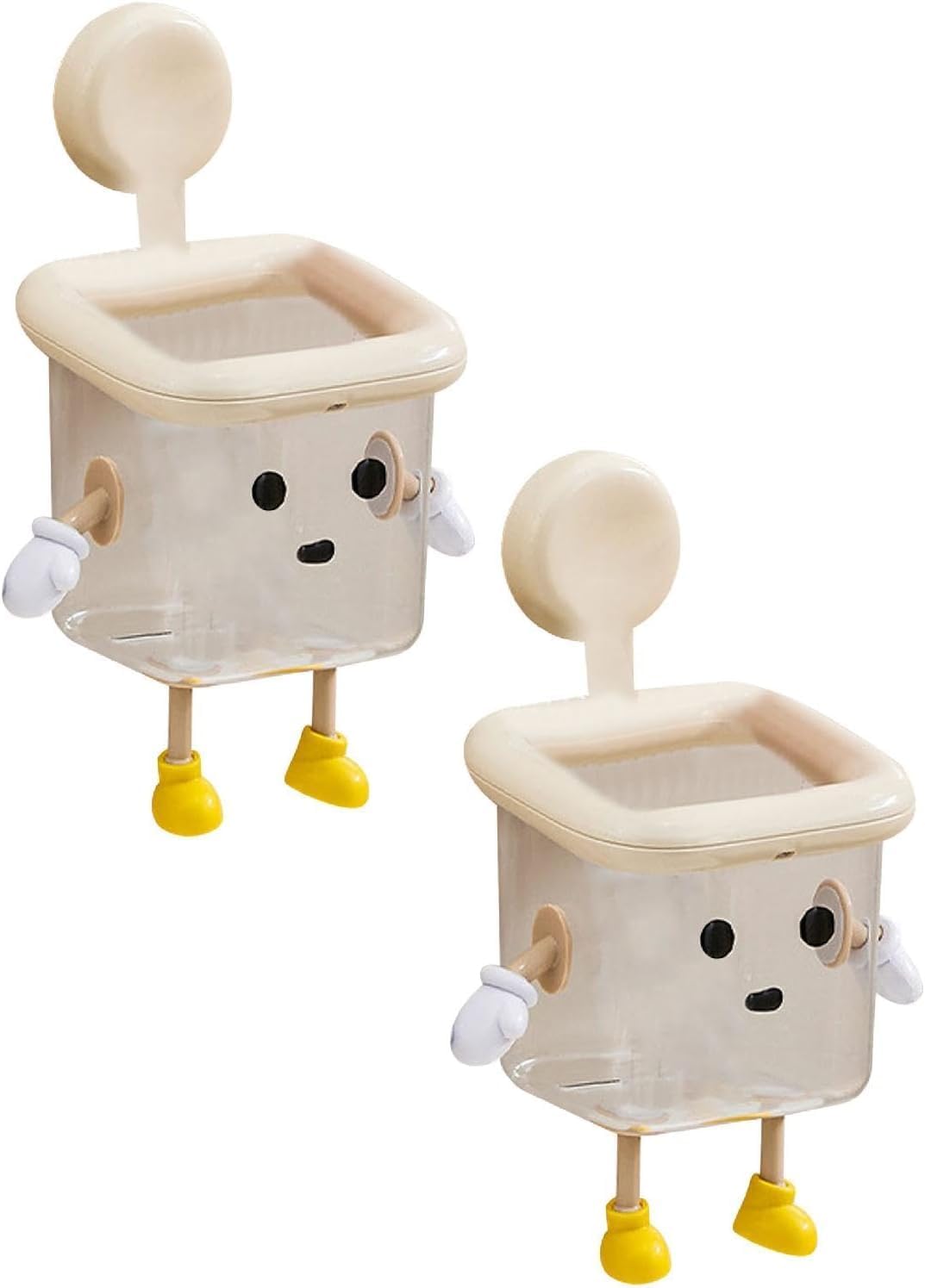 Cute Robot Bathroom Organizer with Suction Cup Mount