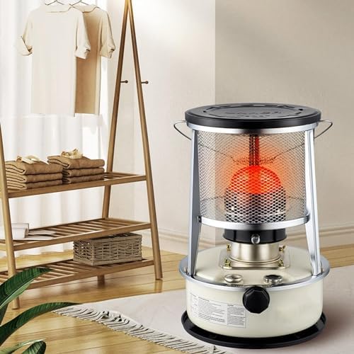 White 6L Kerosene Heater Portable Non Electric Indoor Outdoor 3000W