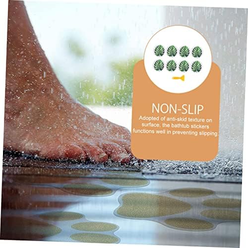SWOOMEY 1 Set Leaf Anti Slip Bathtub Stickers