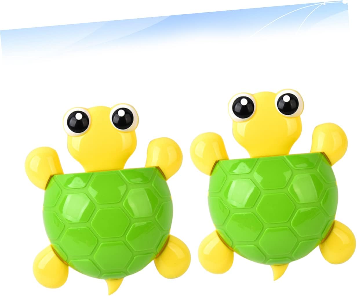 2Pcs Turtle Suction Cup Toothbrush Holder