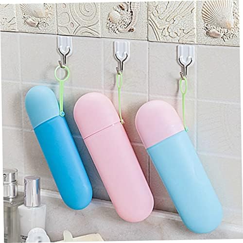 PRETYZOOM Toothbrush Holder with PP Case and Toothpaste Storage