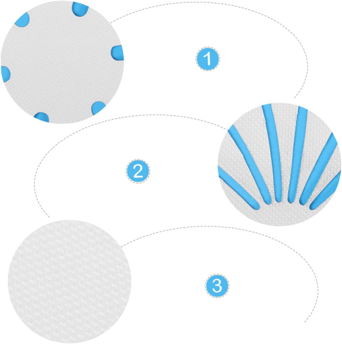 Unomor 2 Sets Non-Slip Bathtub Stickers with Flower Shell Design