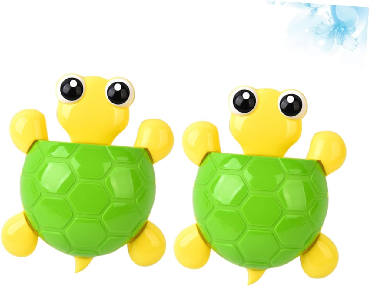 VALICLUD 2Pcs Turtle Suction Cup Toothbrush Holder