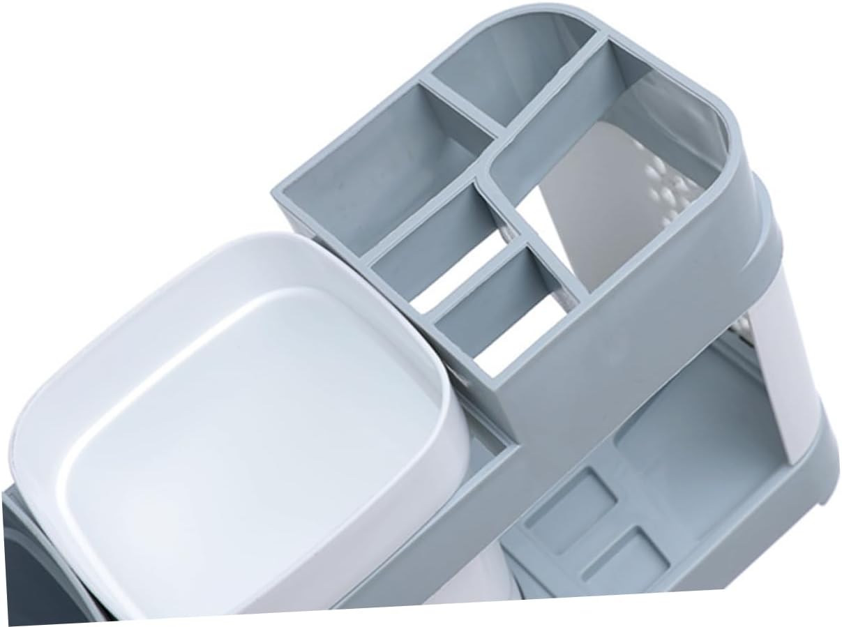 BUGUUYO Toothbrush Holder with 2 Cups 5 Slots
