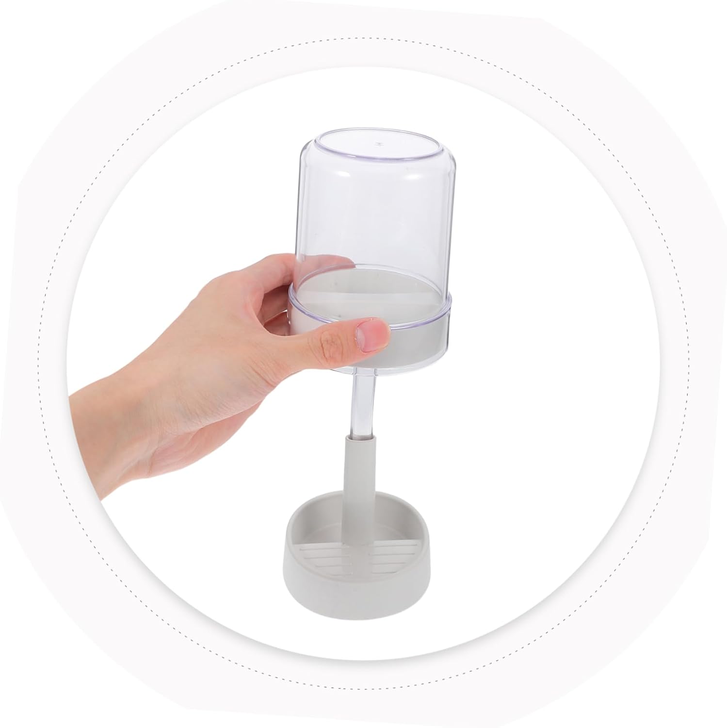 FIXOSHEE Toothbrush Holder with Drain Tray and Cover 1