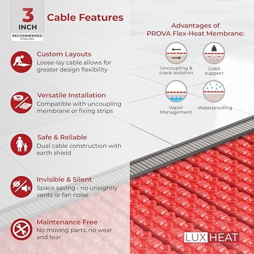 LuxHeat 130sqft Electric Floor Heating Kit