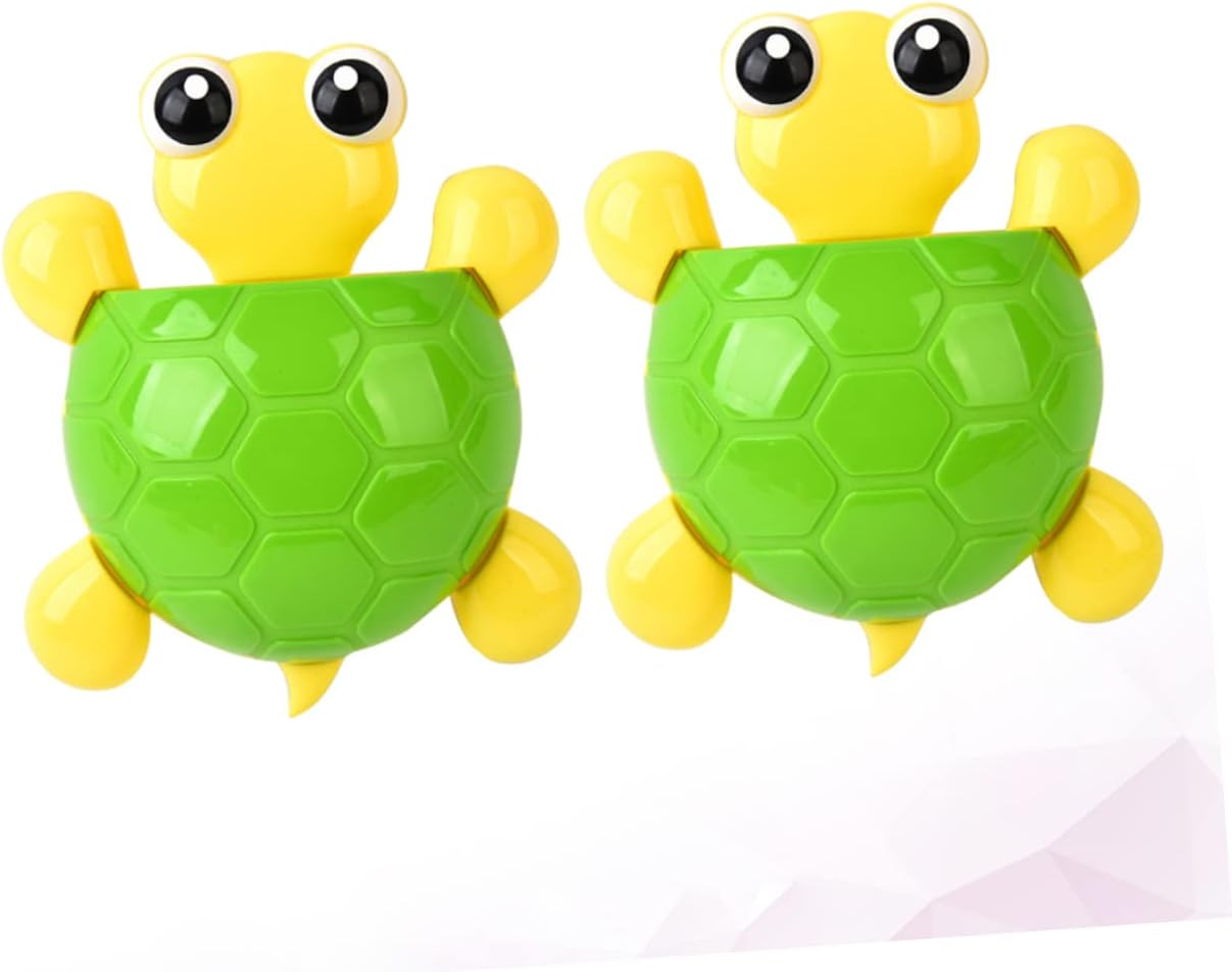 VALICLUD 2Pcs Turtle Suction Cup Toothbrush Holder