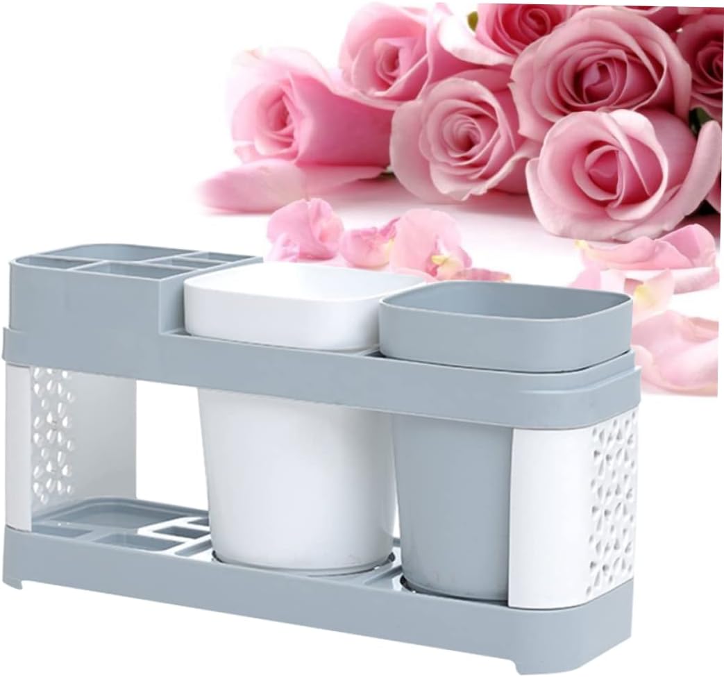 BRIGHTFUFU Toothbrush Toothpaste Holder Organizer