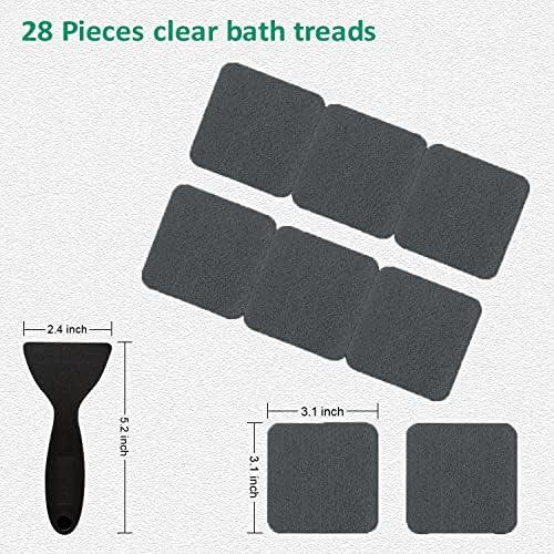 SlipStopper Non-Slip Bathtub Stickers 28PCS Grey