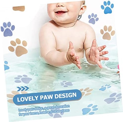 10pcs Dog Paw Print Bathtub Decals Anti-Skid Stickers