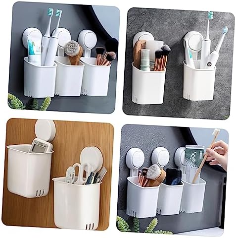 Suction Cup Toothbrush Holder with Drain Hole No Drill