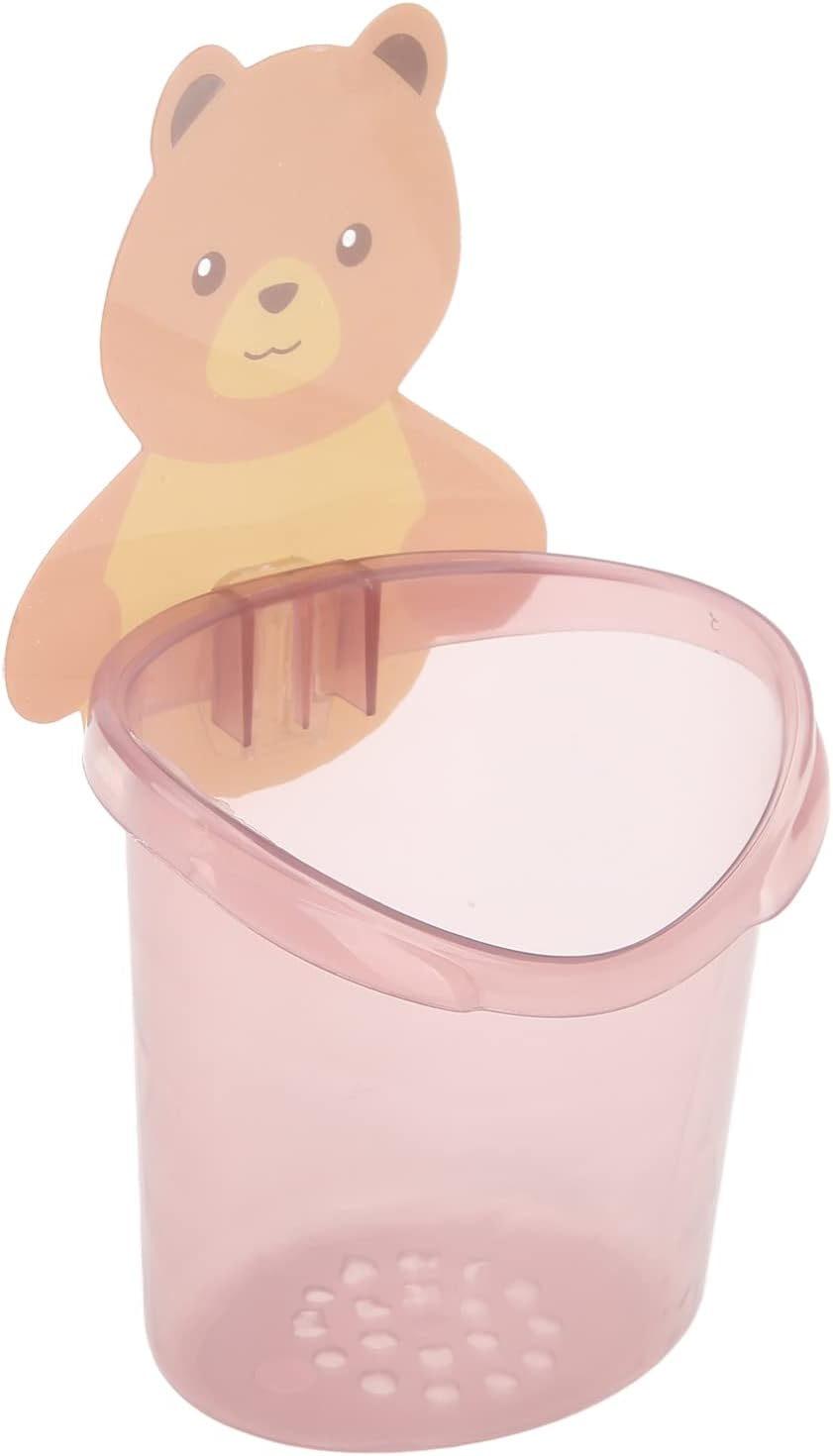 Space-Saving Wall-Mounted Toothbrush Holder Pink